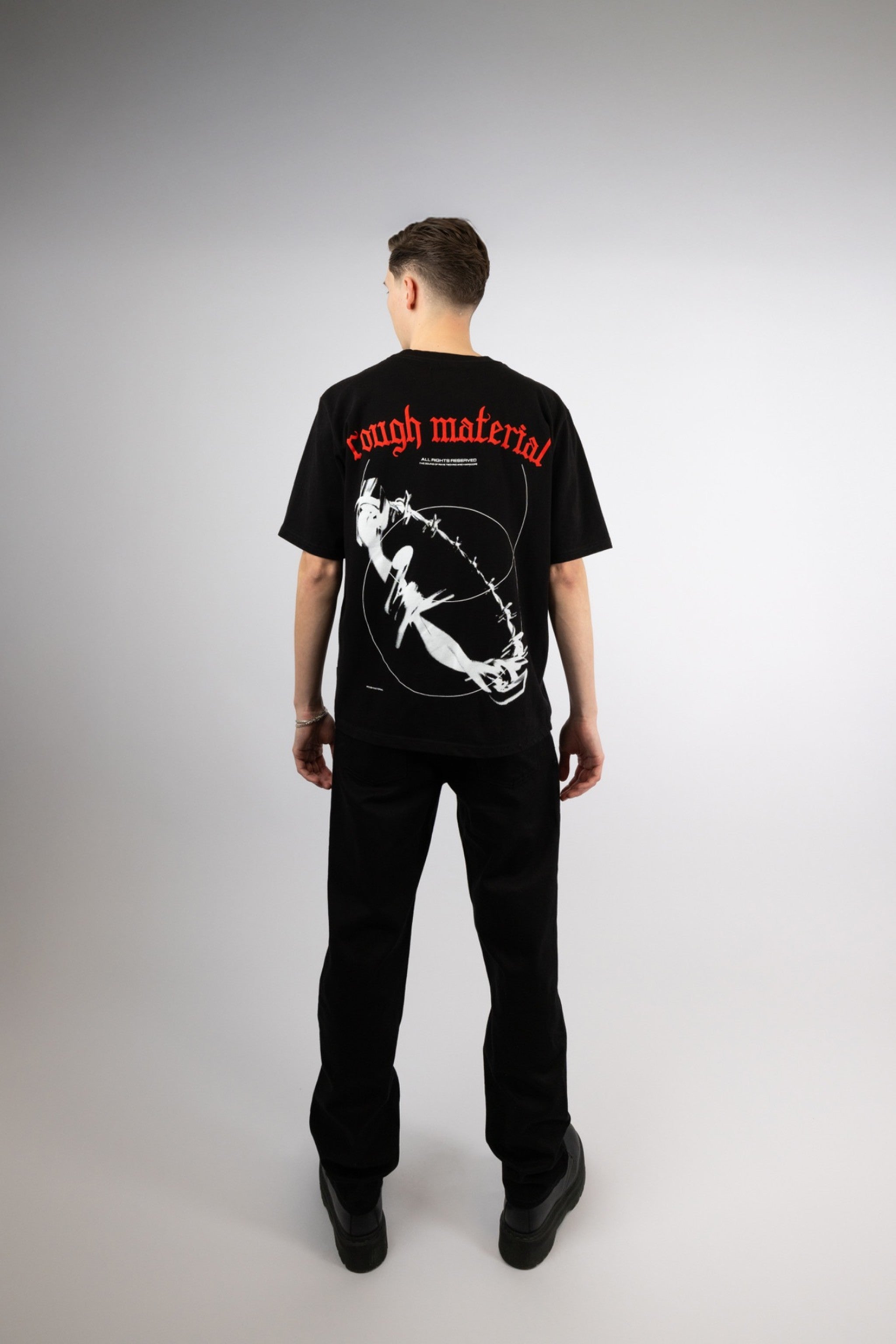 Barbed wire puff T-shirt RED